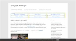 Desktop Screenshot of analytischvermogen.com
